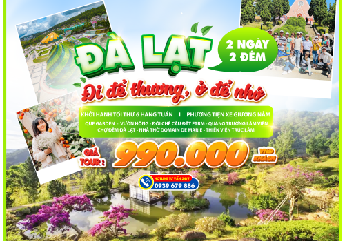 TOUR ĐÀ LẠT 2 NGÀY 2 ĐÊM